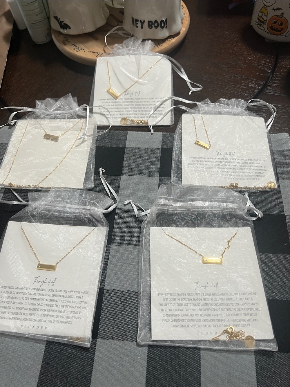 New Gold Bar Pendant Necklace - Gift bar Necklace (Gold)